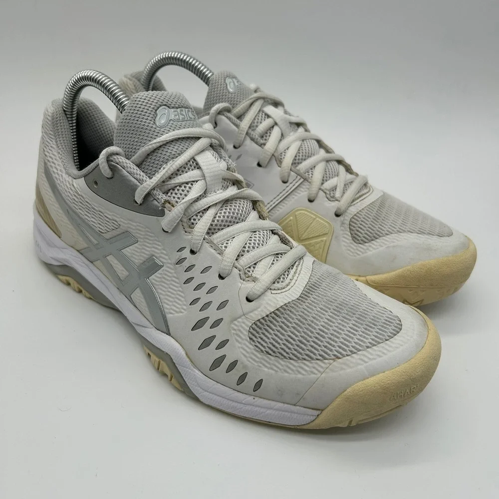 Asics Gel-Challenger 12 Women 8.5 White Silver Tennis Sneakers 1042A041 Athletic